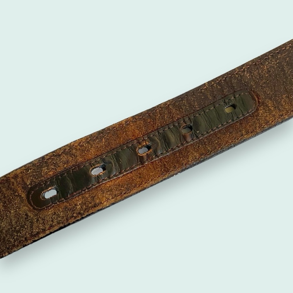 Resistol Genuine Full Grain Tooled Leather Men’s Belt SZ 38 - Picture 11 of 12